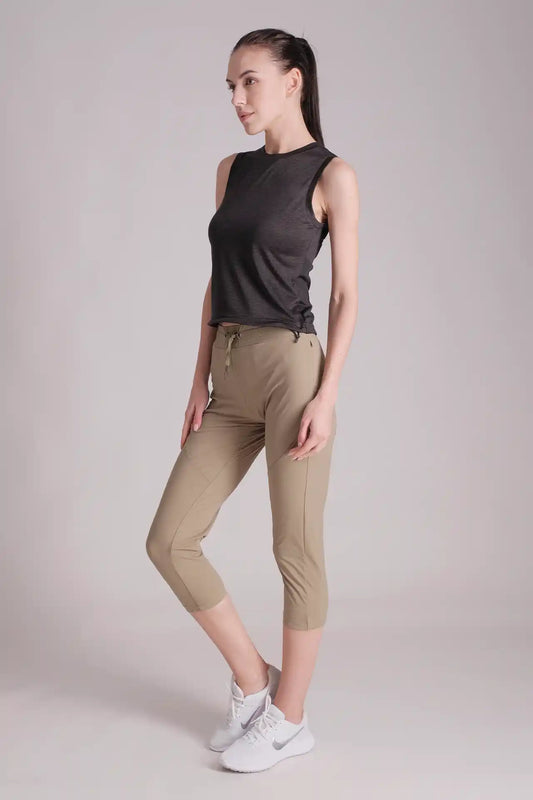 SPWK0149 - Women's UPF50+ Ultra 4-way Stretch Nylon Sleeveless Top - Black