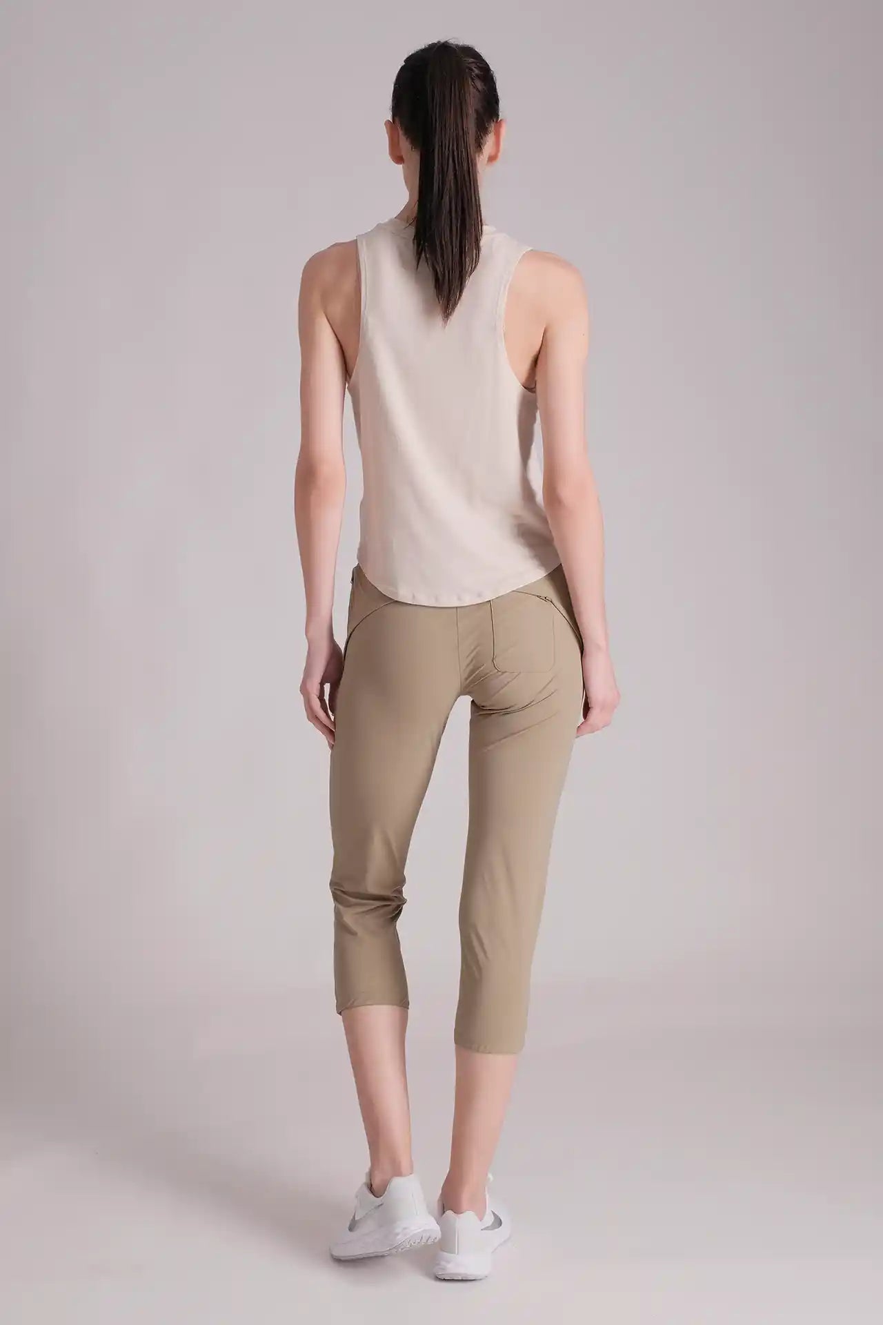 SPWK0150 - Women's Crew Neck Racer Tank Top - Cream