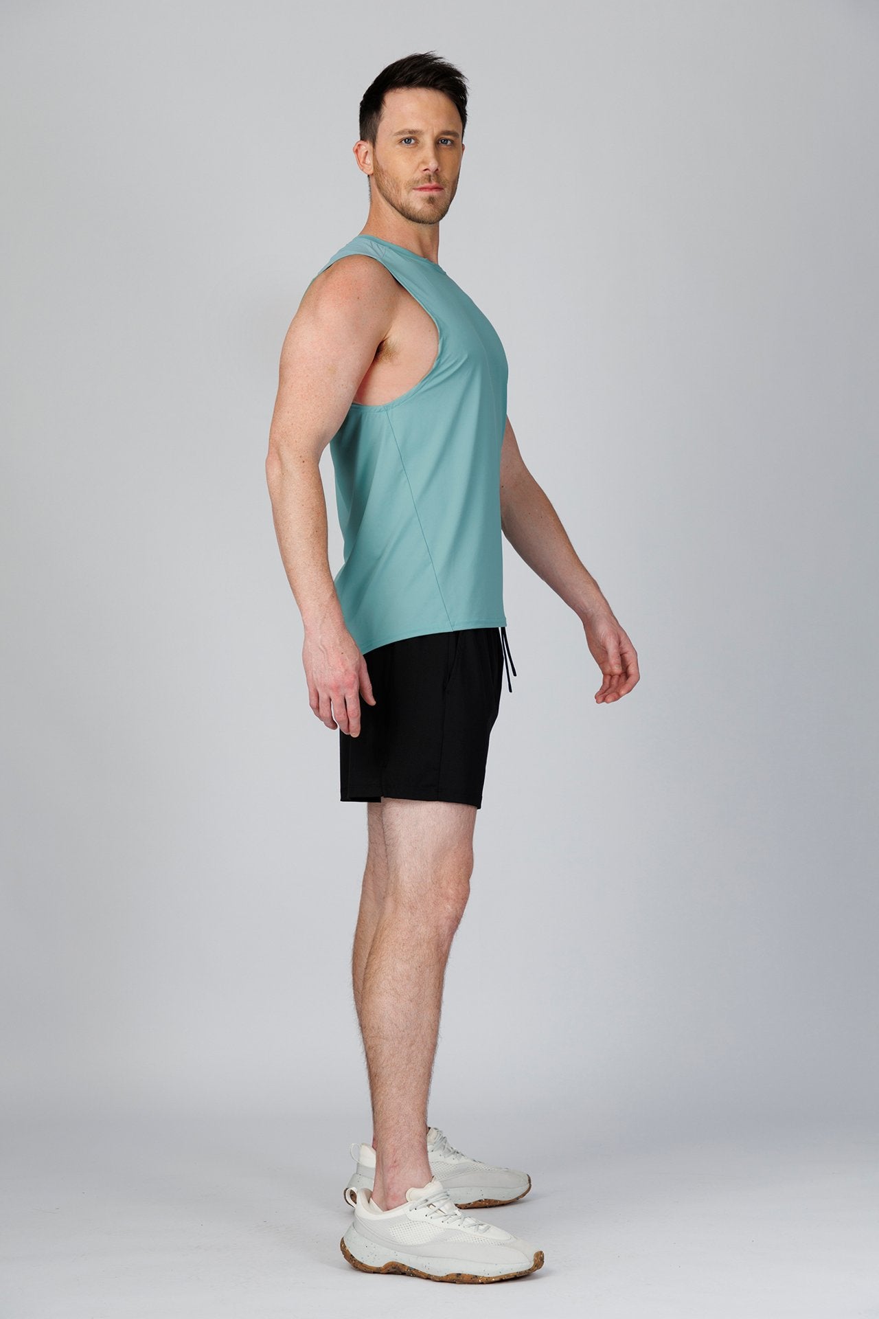 SPK0160 - Ultra 4-Way Stretch Nylon Training Muscle Tee - Ash Green