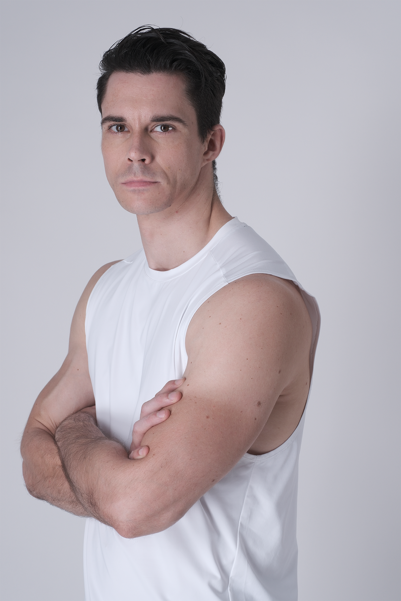 SPK0160 - Ultra 4-Way Stretch Nylon Training Muscle Tee - White