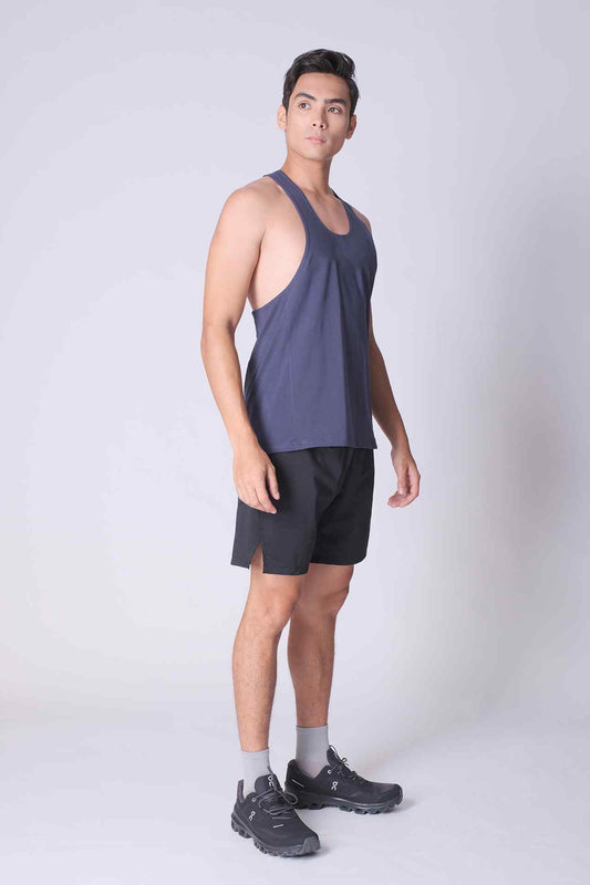 SPK0167 - Ultra-Soft Stretch Cotton React Gym Tank - Navy