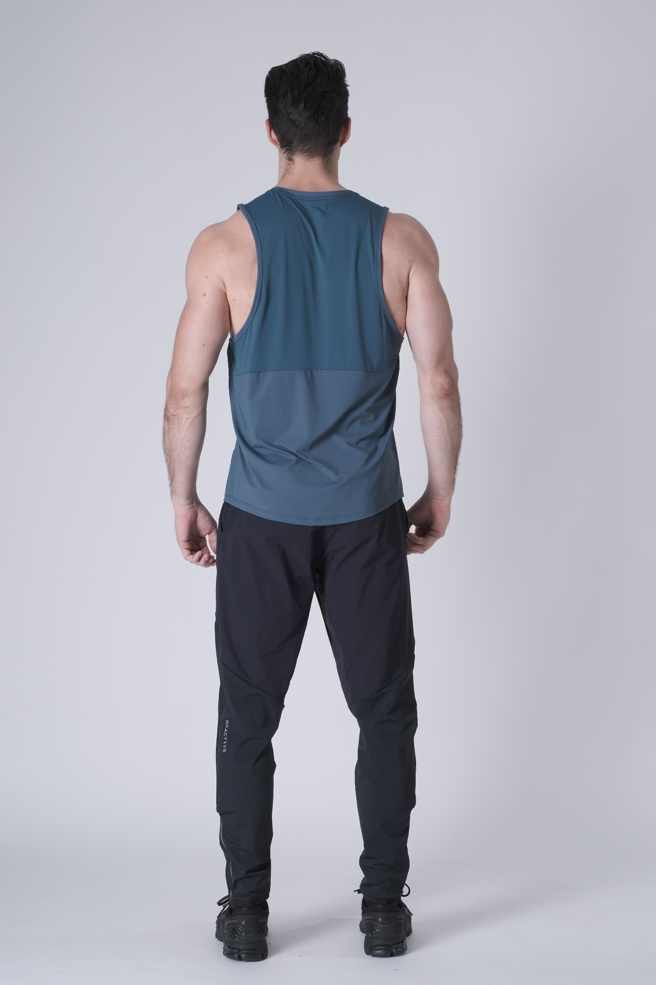 SPK0168 - Ultra 4-Way Stretch Nylon Training Tank - Ash Blue
