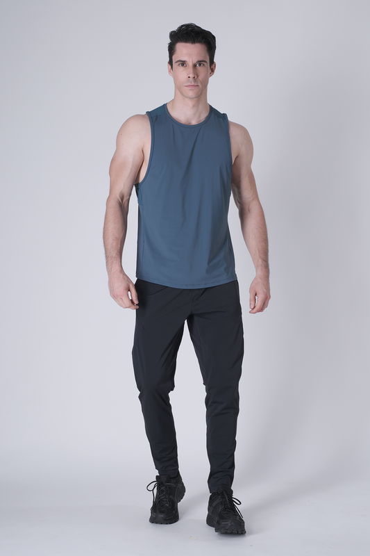 SPK0168 - Ultra 4-Way Stretch Nylon Training Tank - Ash Blue