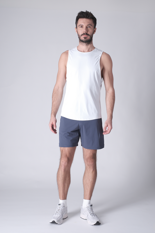 SPK0168 - Ultra 4-Way Stretch Nylon Training Tank - White