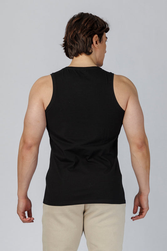 SPK0174 - Quick-Dry 4-Way Stretch Jersey Training Tank Top - Black