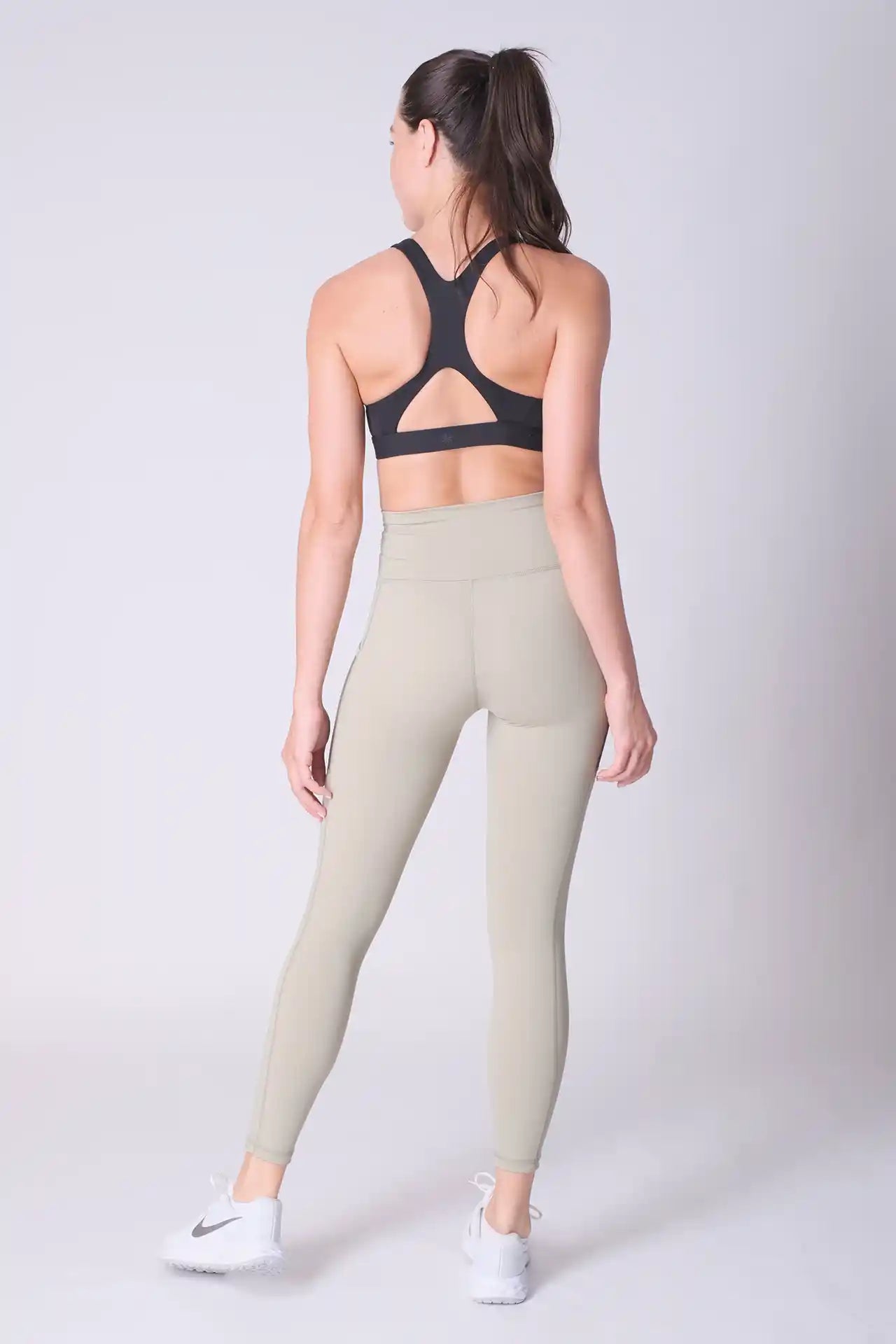 SPWL0001 - Women's Meshed Side Pocket Leggings 25" - Sage