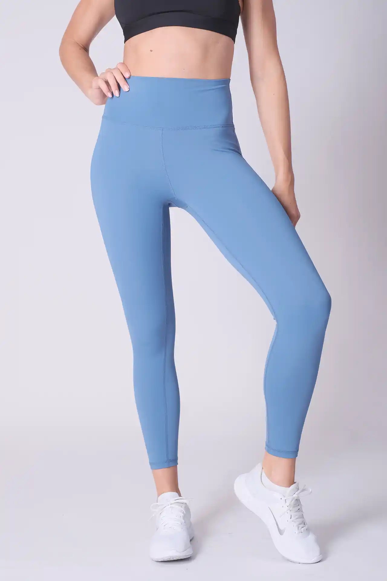 SPWL0002 - Women's Basic High Waisted Leggings 25" - Ocean