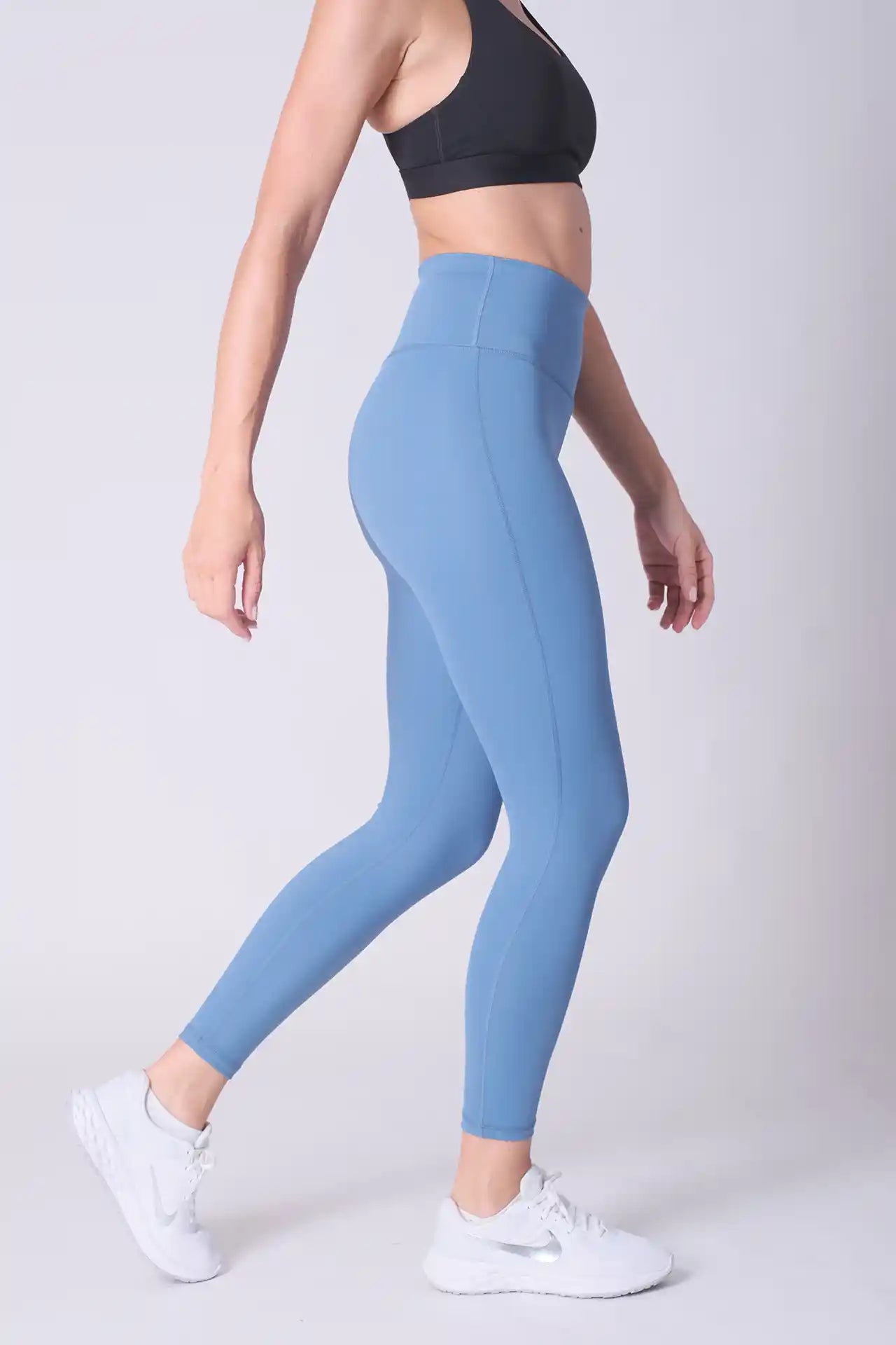 SPWL0002 - Women's Basic High Waisted Leggings 25" - Ocean