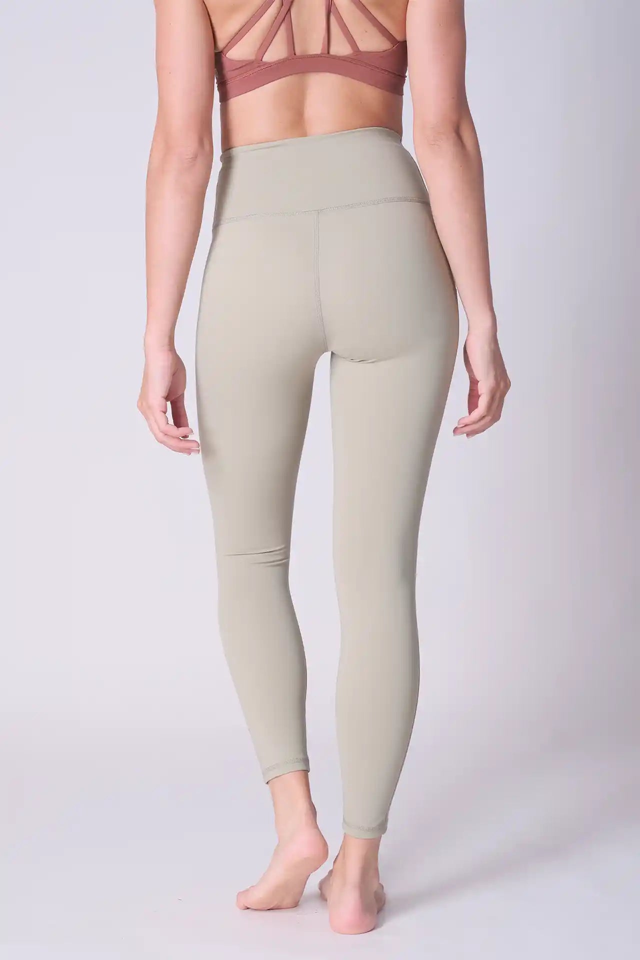 SPWL0002 - Women's Basic High Waisted Leggings 25" - Sage