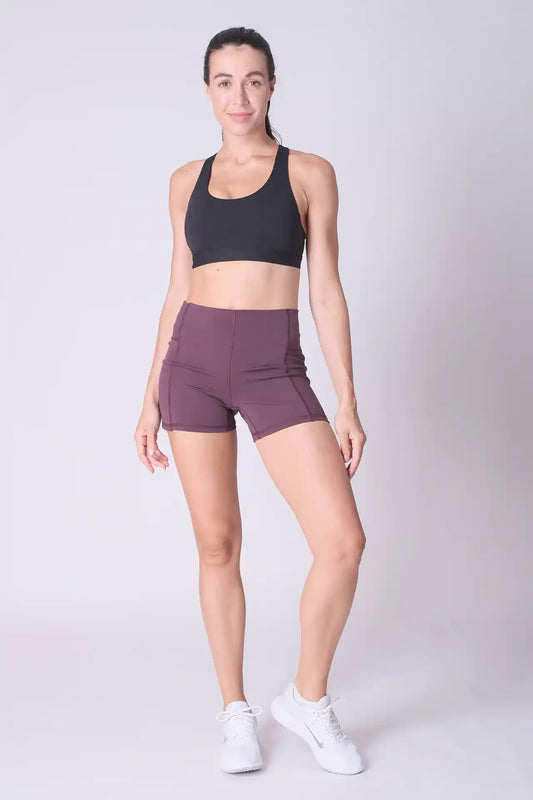 SPWL0005 - Women's Side Pockets Short Leggings 5" - Violet