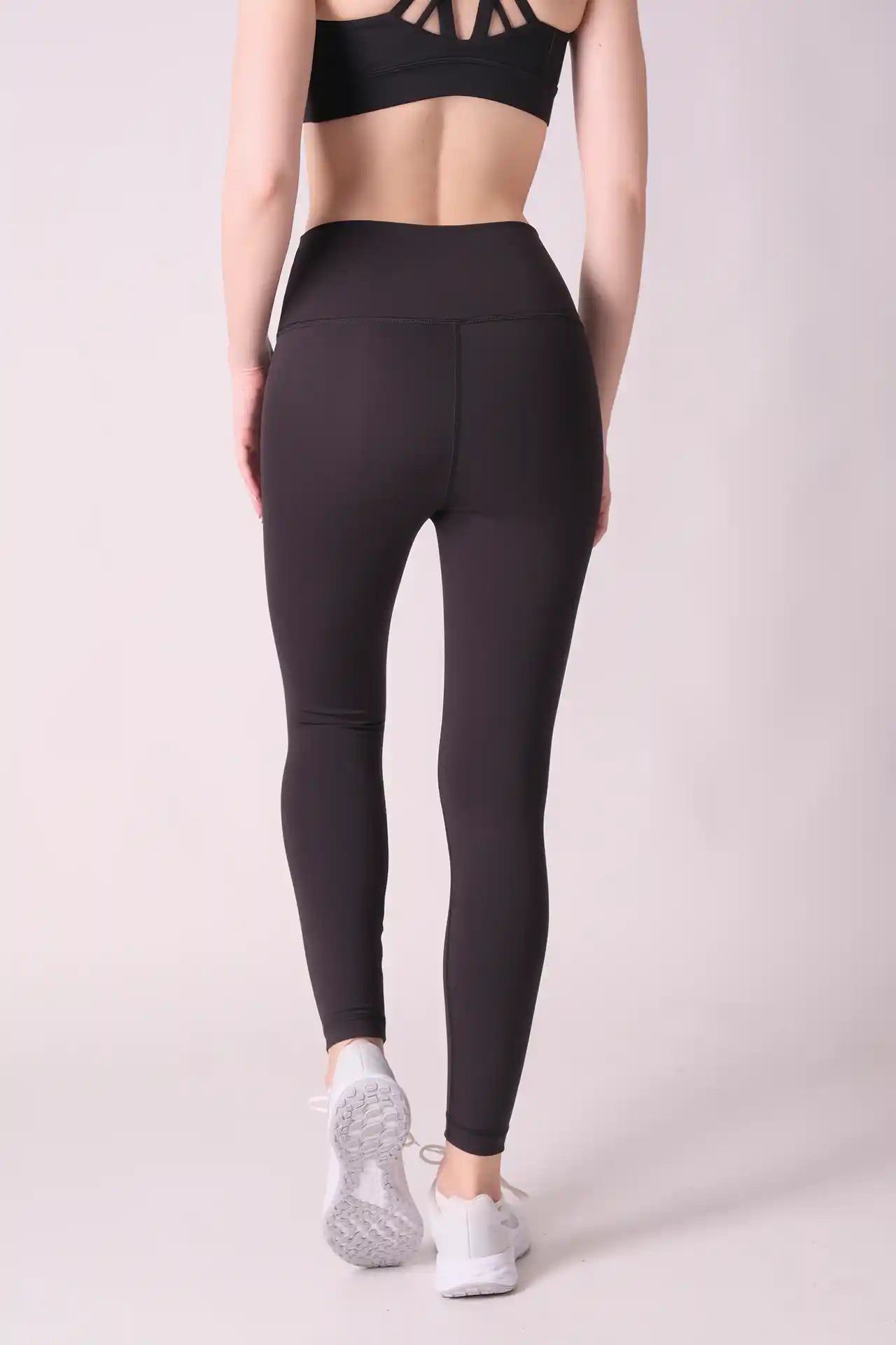 SPWL0008 - Women's Basic Ankle Leggings 25" - Black