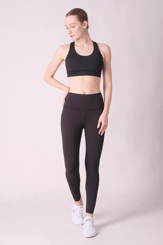 SPWL0008 - Women's Basic Ankle Leggings 25" - Black