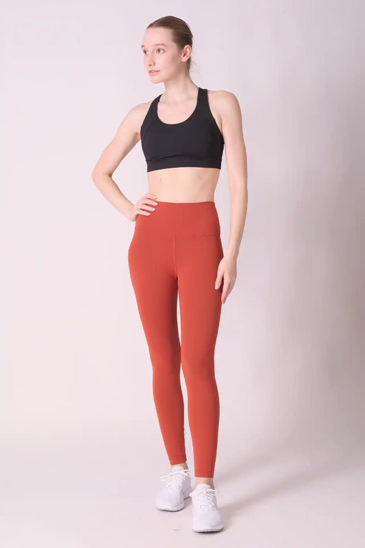 SPWL0015 - Women's Stretch Ankle Leggings 25" - Orange