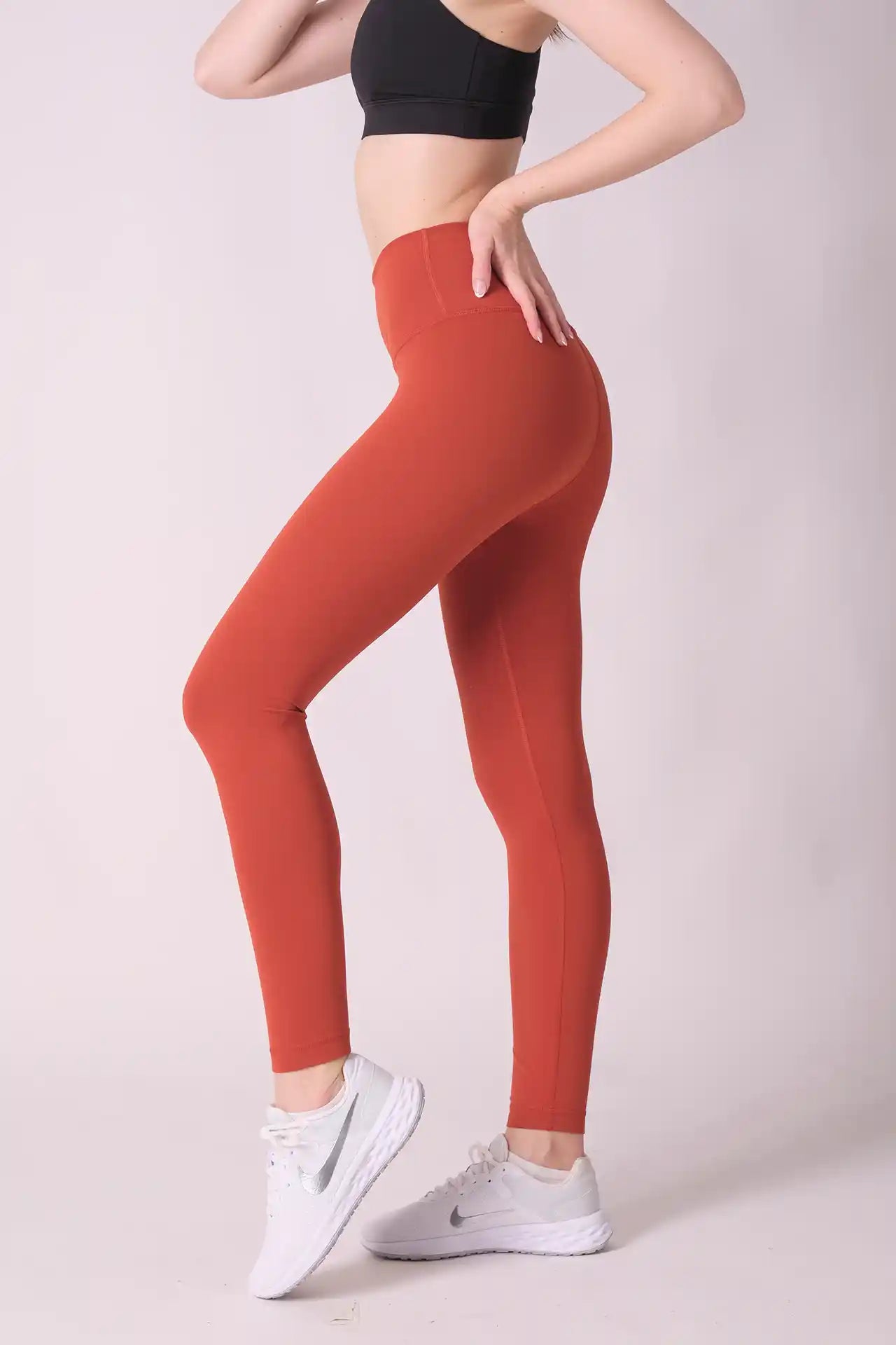 SPWL0015 - Women's Stretch Ankle Leggings 25" - Orange