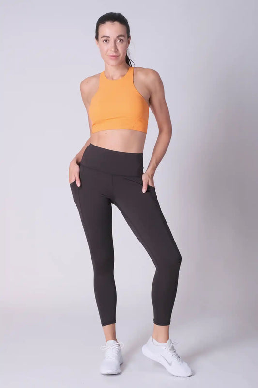 SPWL0016 - Women's Side Pocket Leggings 25" - Black