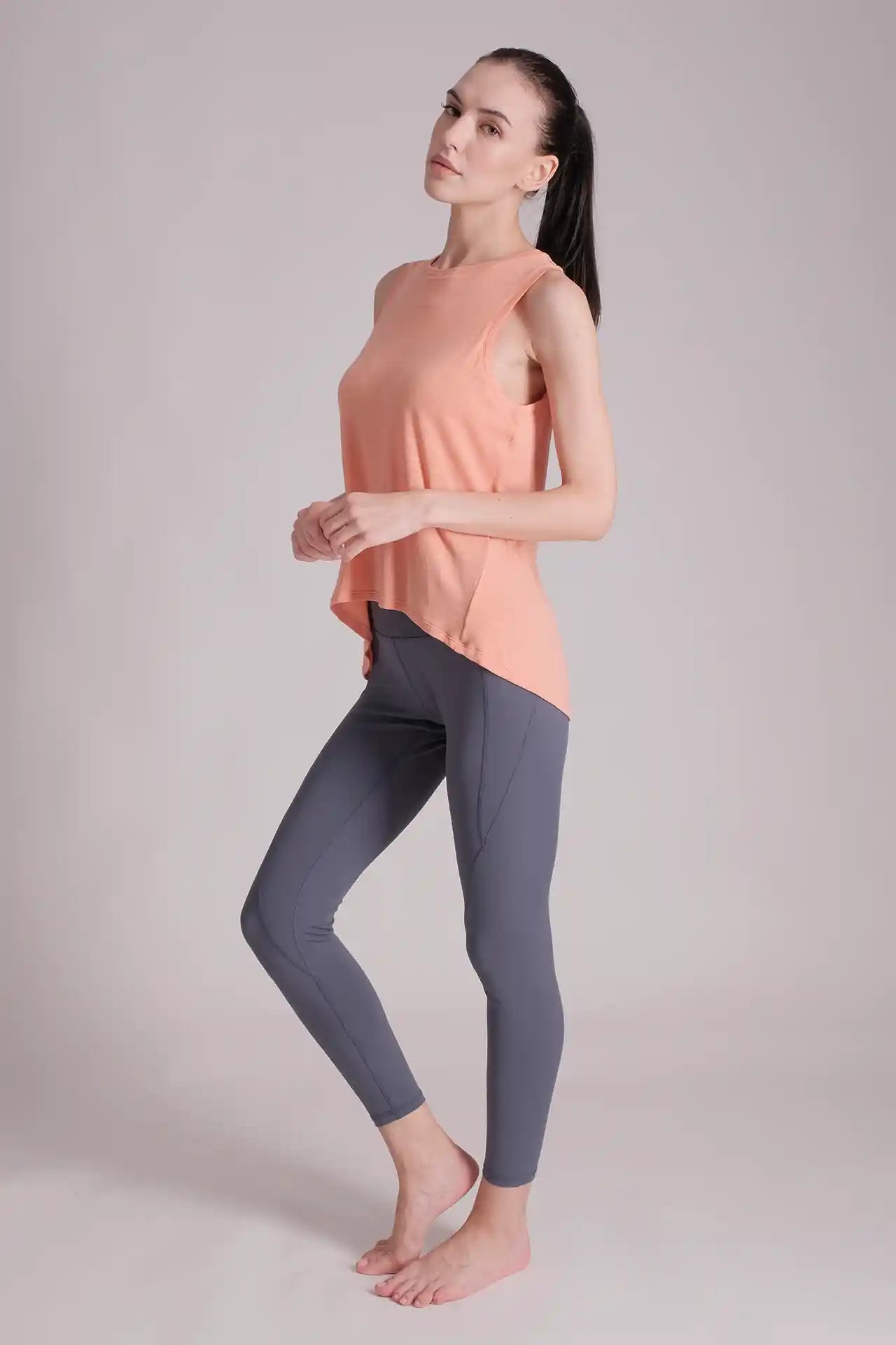 SPWL21001 - Women's Back Zip Pocket Leggings 26” - Slate