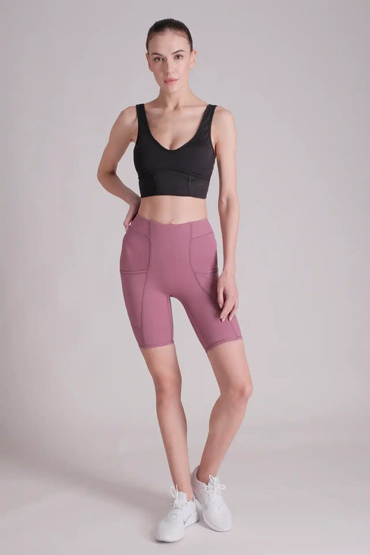 SPWL22001 - Women's Ultra High Waist Biker Short 8" - Purple