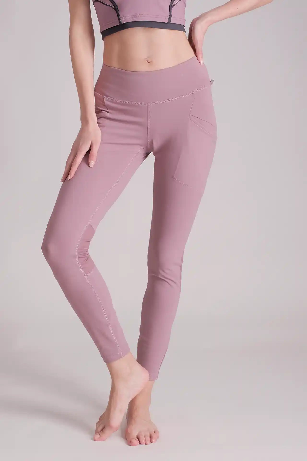 SPWL23002 - Women's Back Mesh Panel Legging 28” - Pink