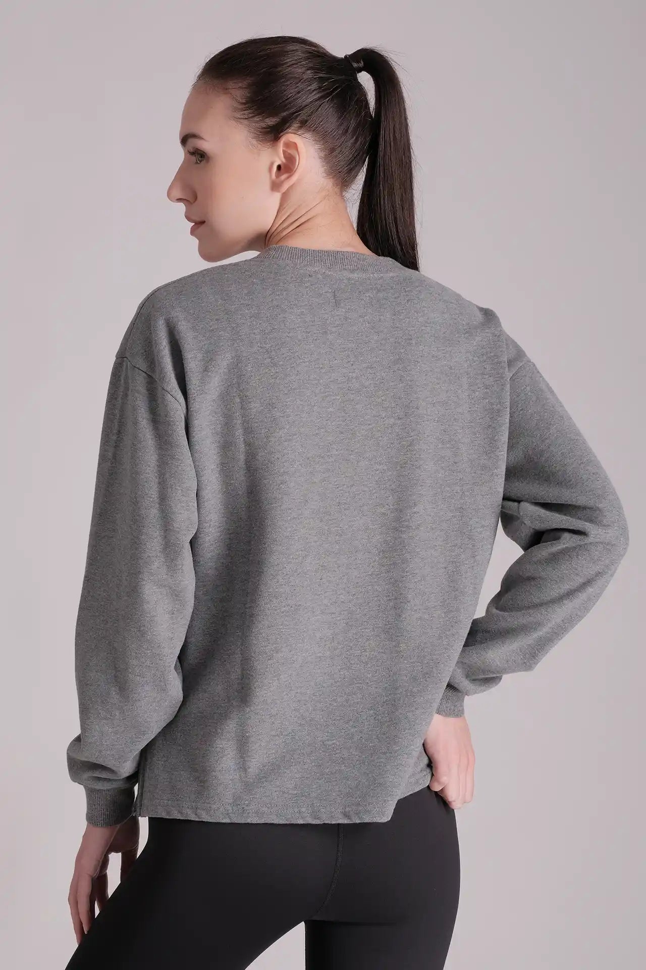 SPWM0163 - Women's Essentials Zipped Crew Neck Sweatshirt