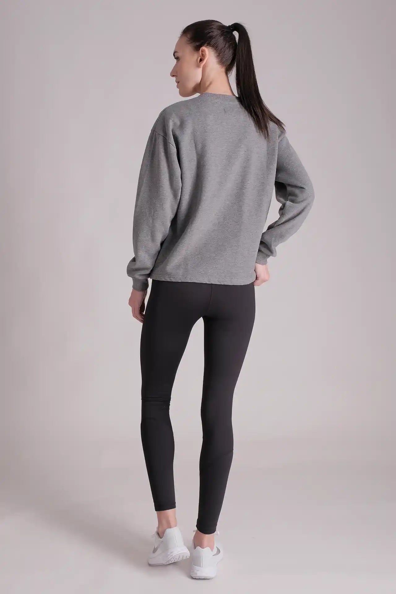 SPWM0163 - Women's Essentials Zipped Crew Neck Sweatshirt