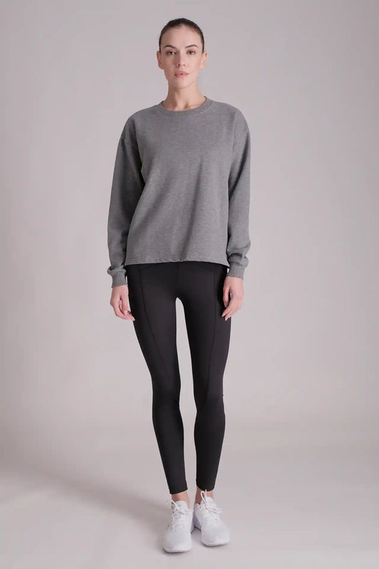 SPWM0163 - Women's Essentials Zipped Crew Neck Sweatshirt