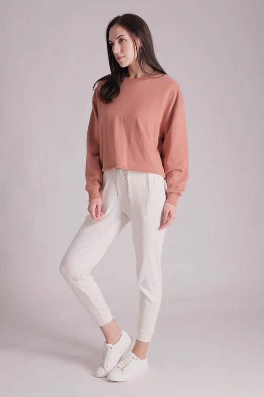 SPWM0175 - Women's Essential Flare A Line Sweatshirt - Salmon