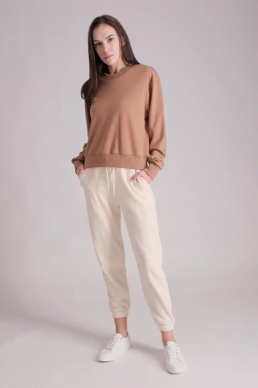 SPWM0186 - Women's Essentials Crew Neck Sweatshirt - Brown