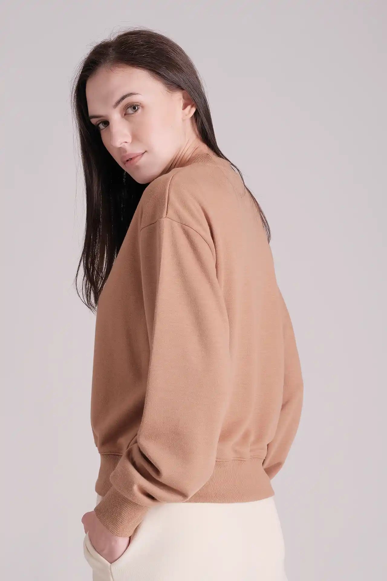 SPWM0186 - Women's Essentials Crew Neck Sweatshirt - Brown