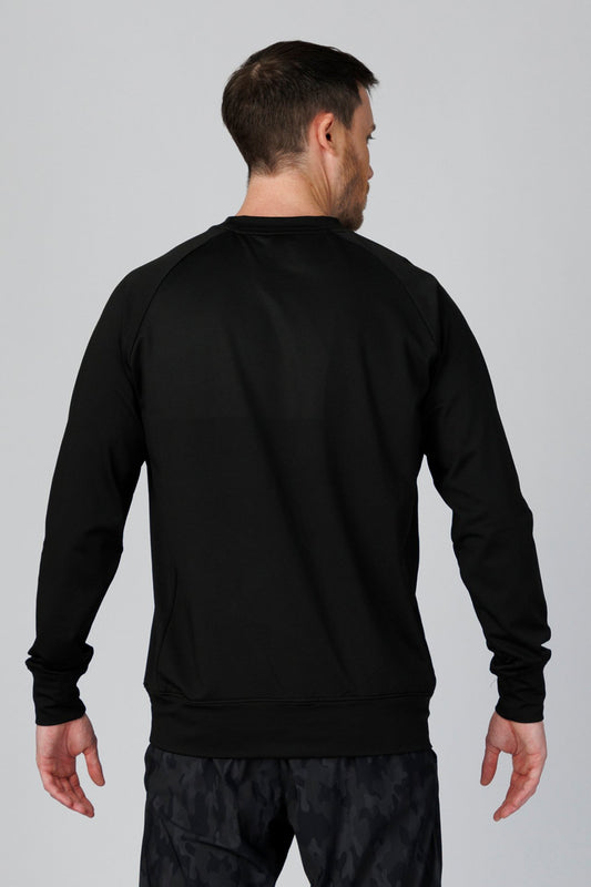 SPM0209 - Stretch Thermal Fleece Performance Pullover - Black