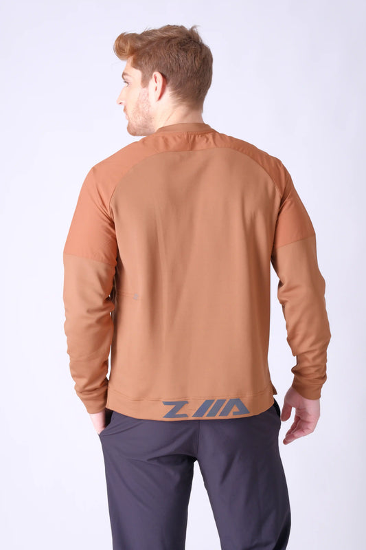SPM0232 - Stretch Thermal Fleece Raglan Long Sleeve Active Pullover
