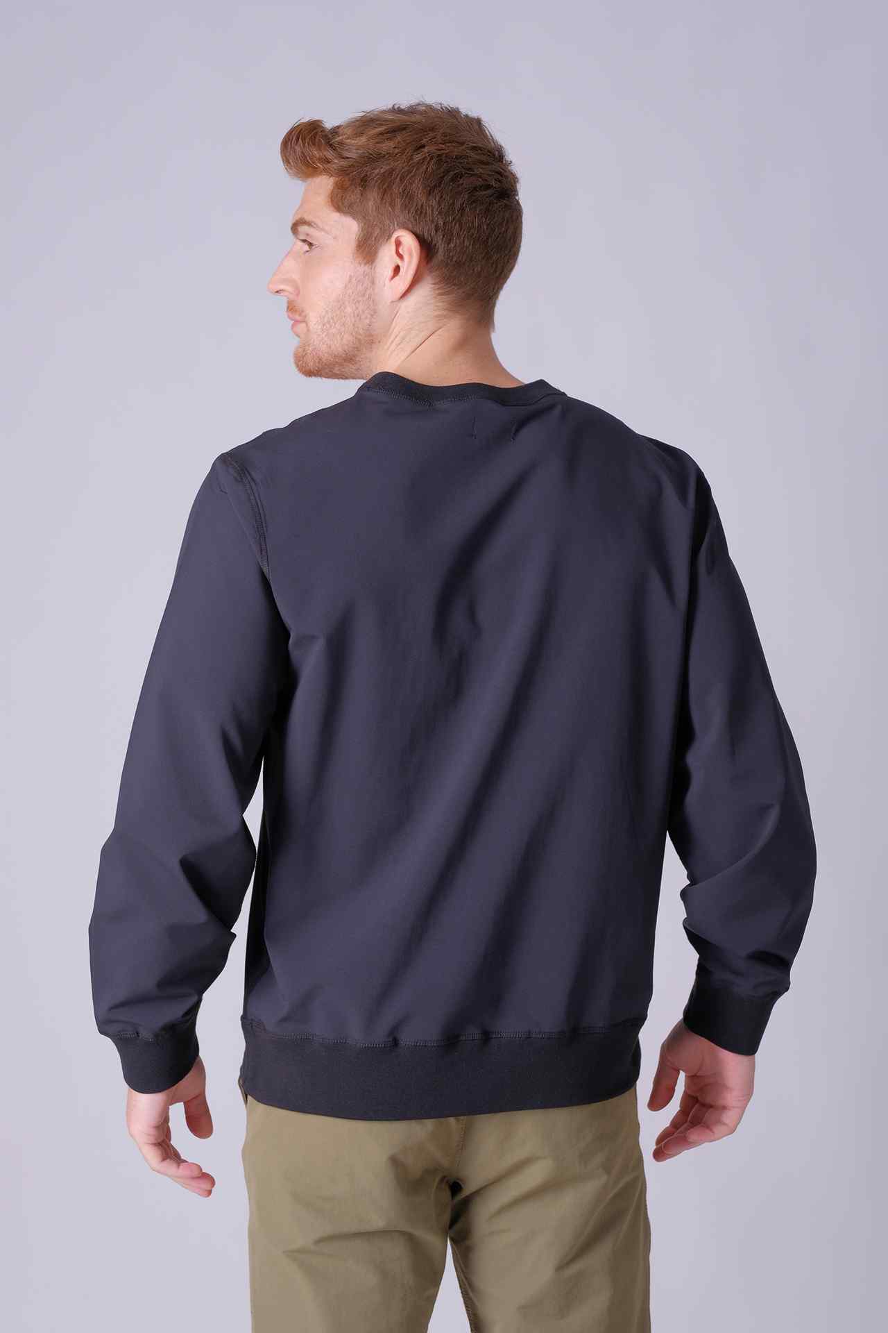 SPM22008 - Reversible Water-Resistant Thermal Crewneck Pullover - Navy