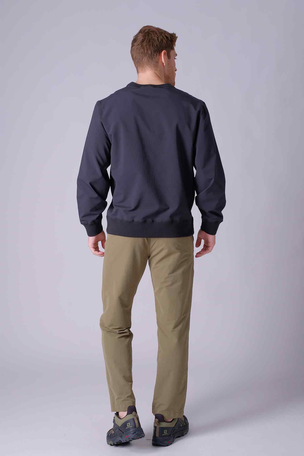 SPM22008 - Reversible Water-Resistant Thermal Crewneck Pullover - Navy