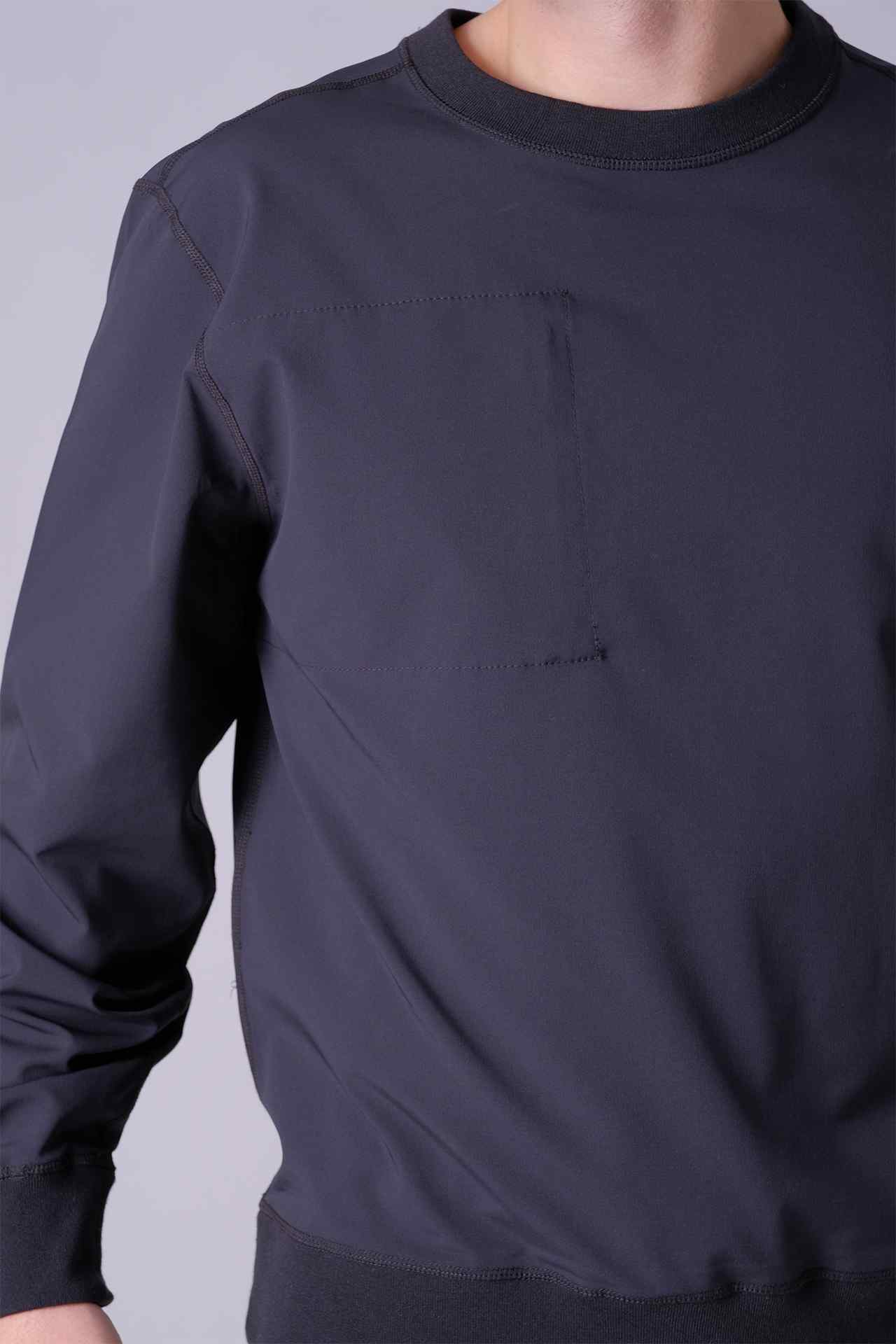 SPM22008 - Reversible Water-Resistant Thermal Crewneck Pullover - Navy