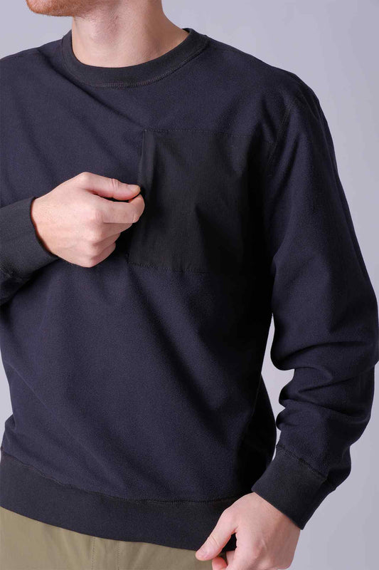 SPM22008 - Reversible Water-Resistant Thermal Crewneck Pullover - Navy