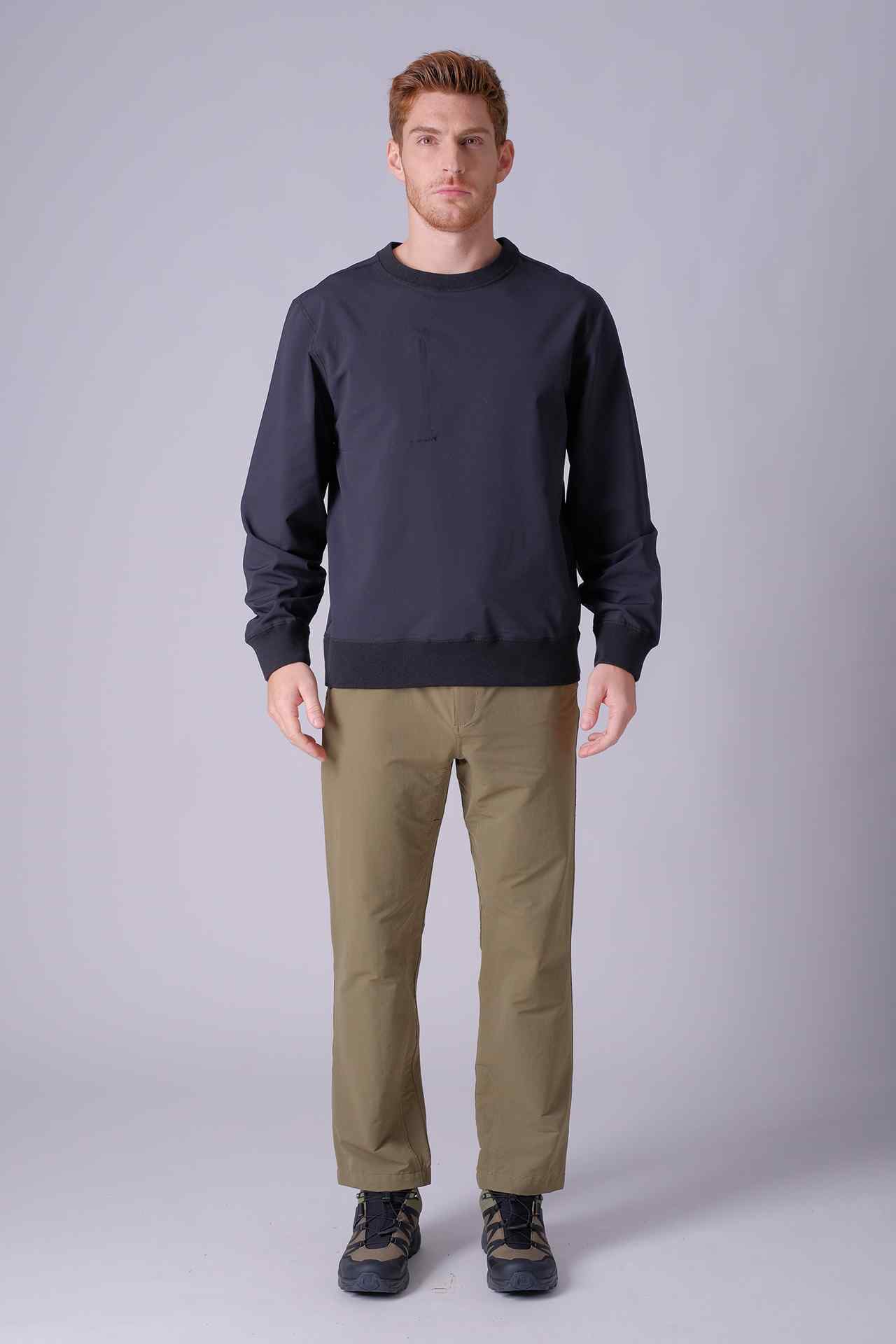 SPM22008 - Reversible Water-Resistant Thermal Crewneck Pullover - Navy