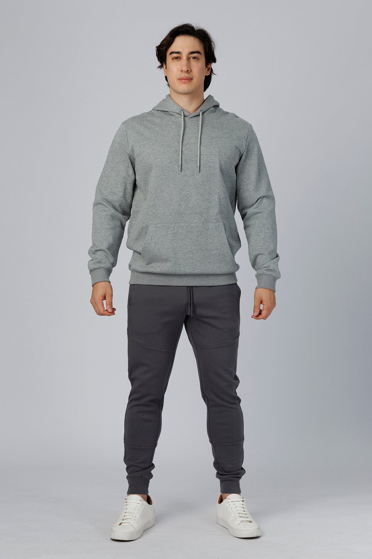 SPN0146 - Finest 400G Cotton French Terry Hoodie - Heather grey