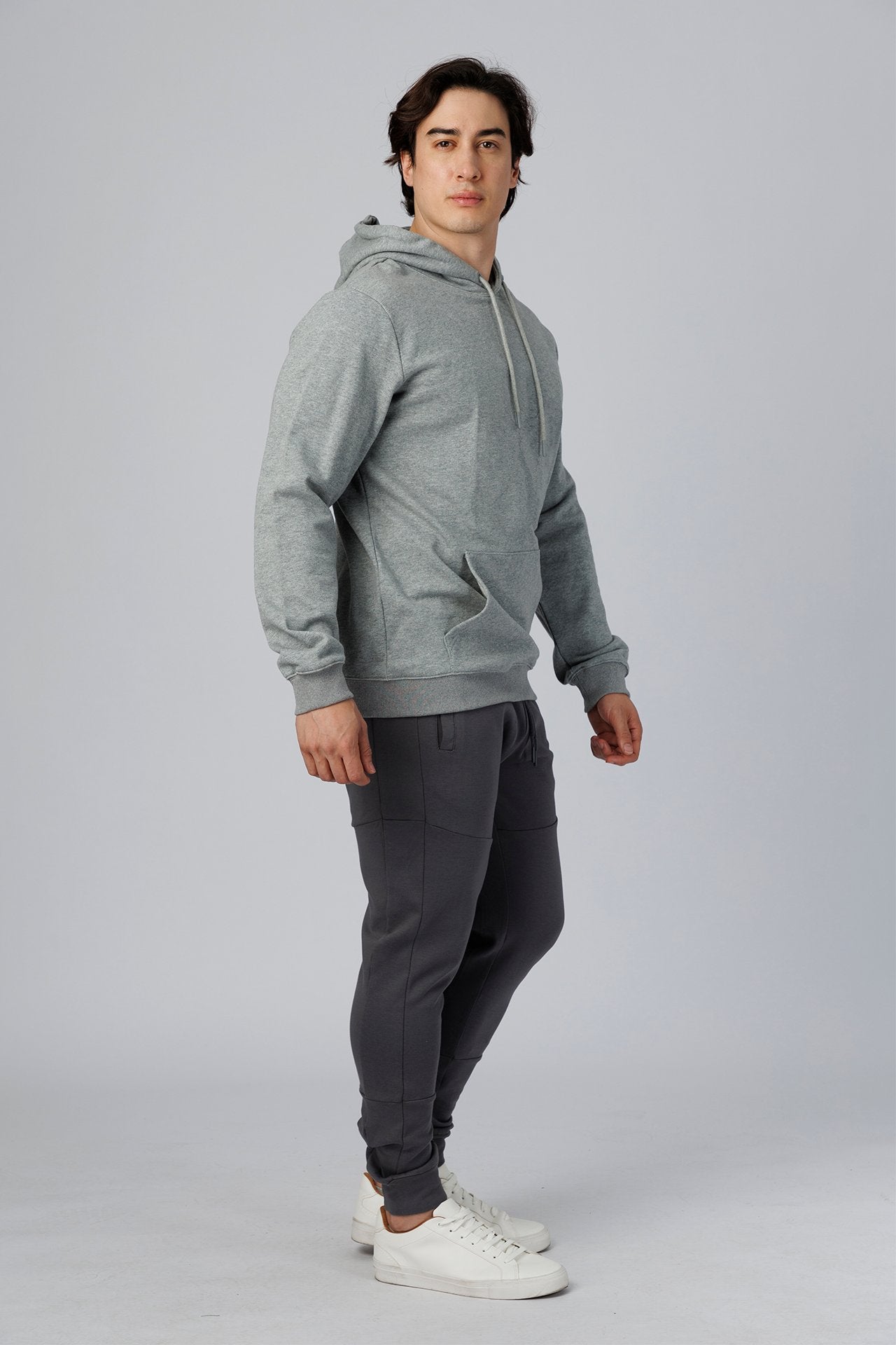 SPN0146 - Finest 400G Cotton French Terry Hoodie - Heather grey