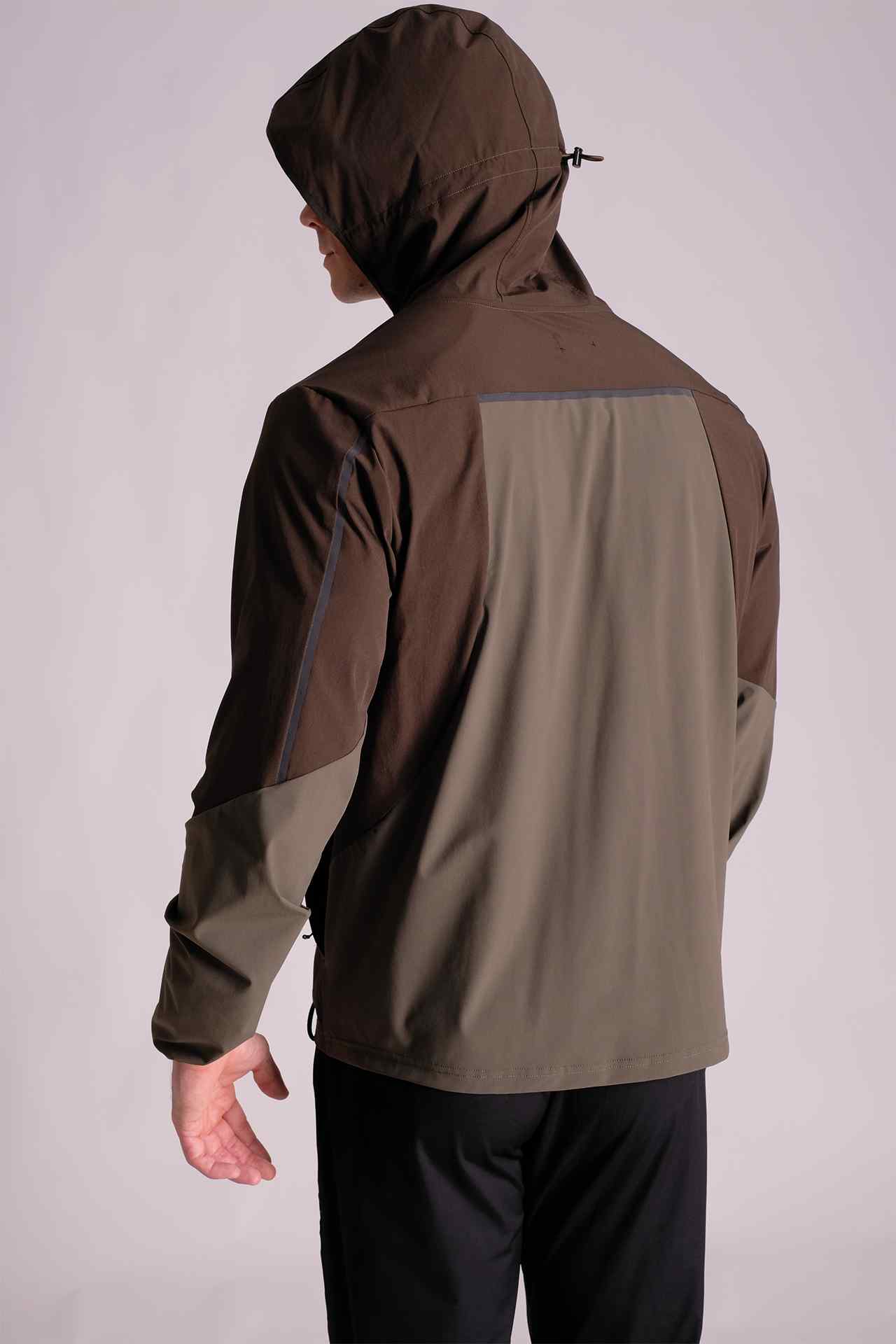 SPN0233 - Lightweight Stretch Full-Zip Hooded Outdoor Windbreaker Jacket