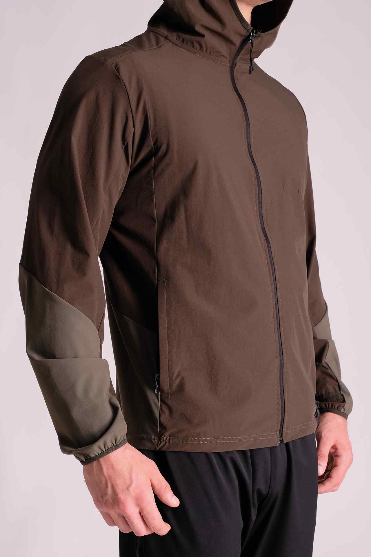 SPN0233 - Lightweight Stretch Full-Zip Hooded Outdoor Windbreaker Jacket