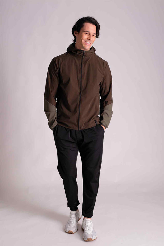 SPN0233 - Lightweight Stretch Full-Zip Hooded Outdoor Windbreaker Jacket