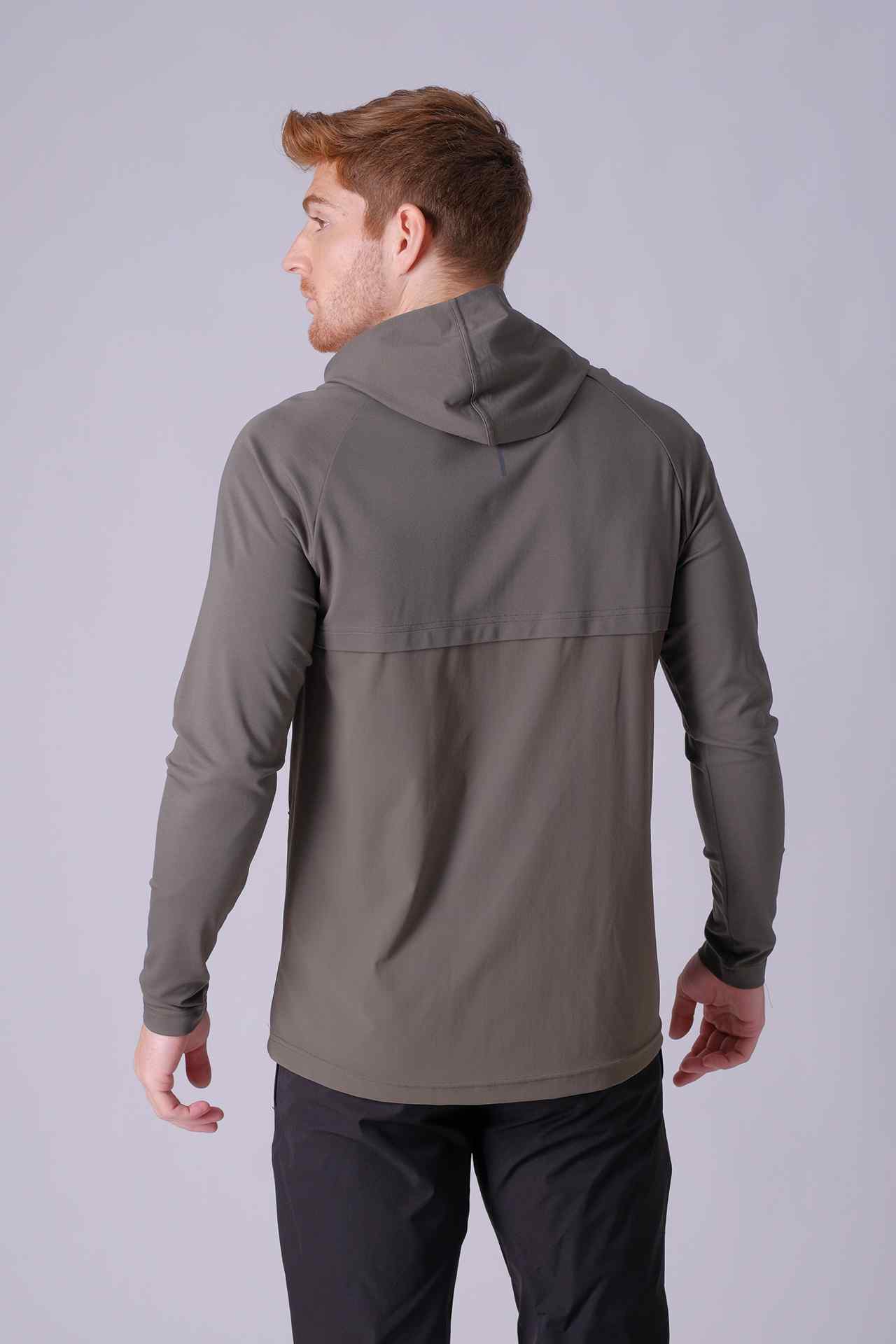 SPN0237 - Ultra Soft Breathable Stretch Performance Half Zip Hoodie - Army