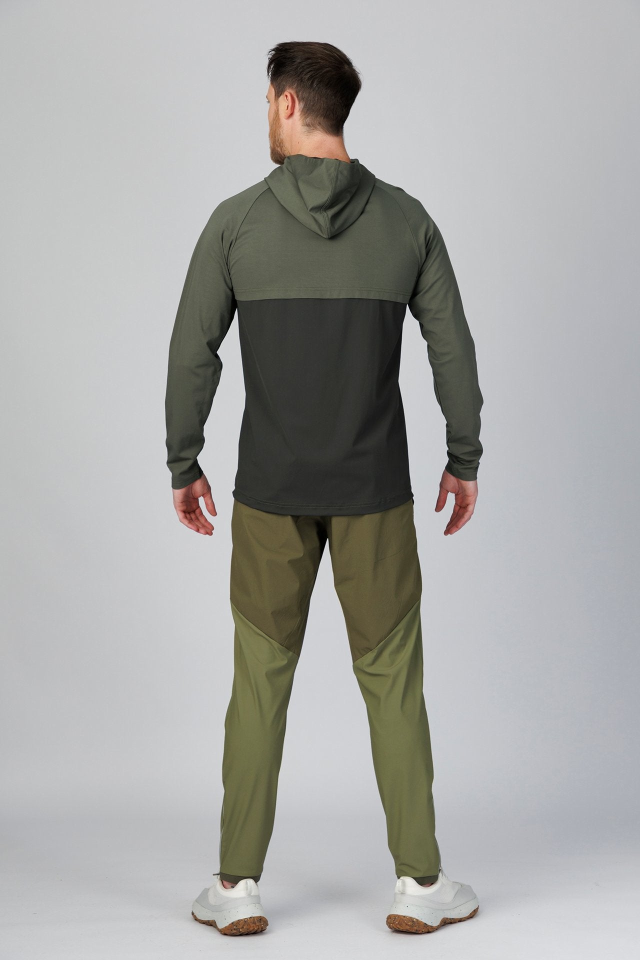 SPN0237 - Ultra Soft Breathable Stretch Performance Half Zip Hoodie - Army