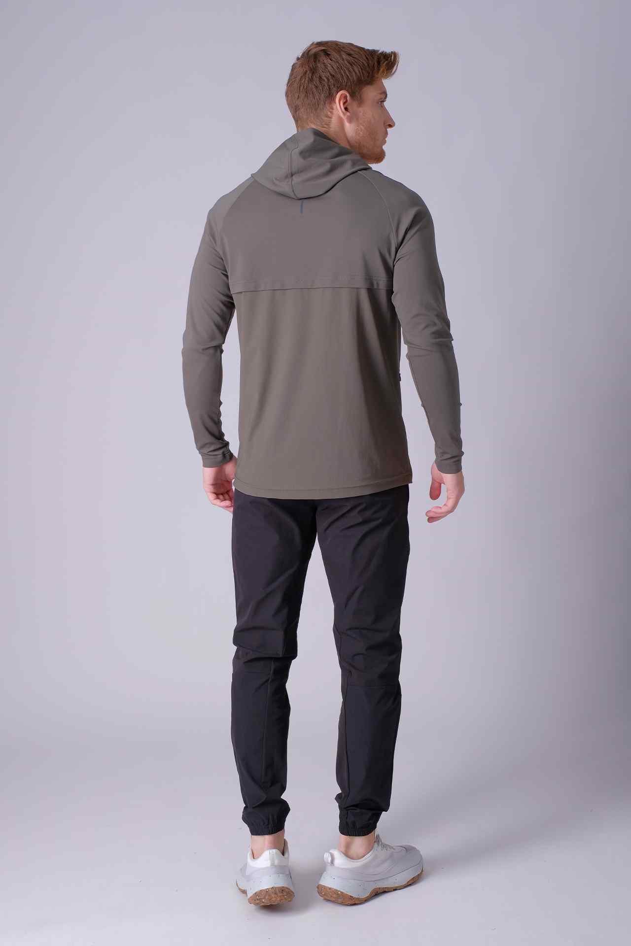 SPN0237 - Ultra Soft Breathable Stretch Performance Half Zip Hoodie - Army
