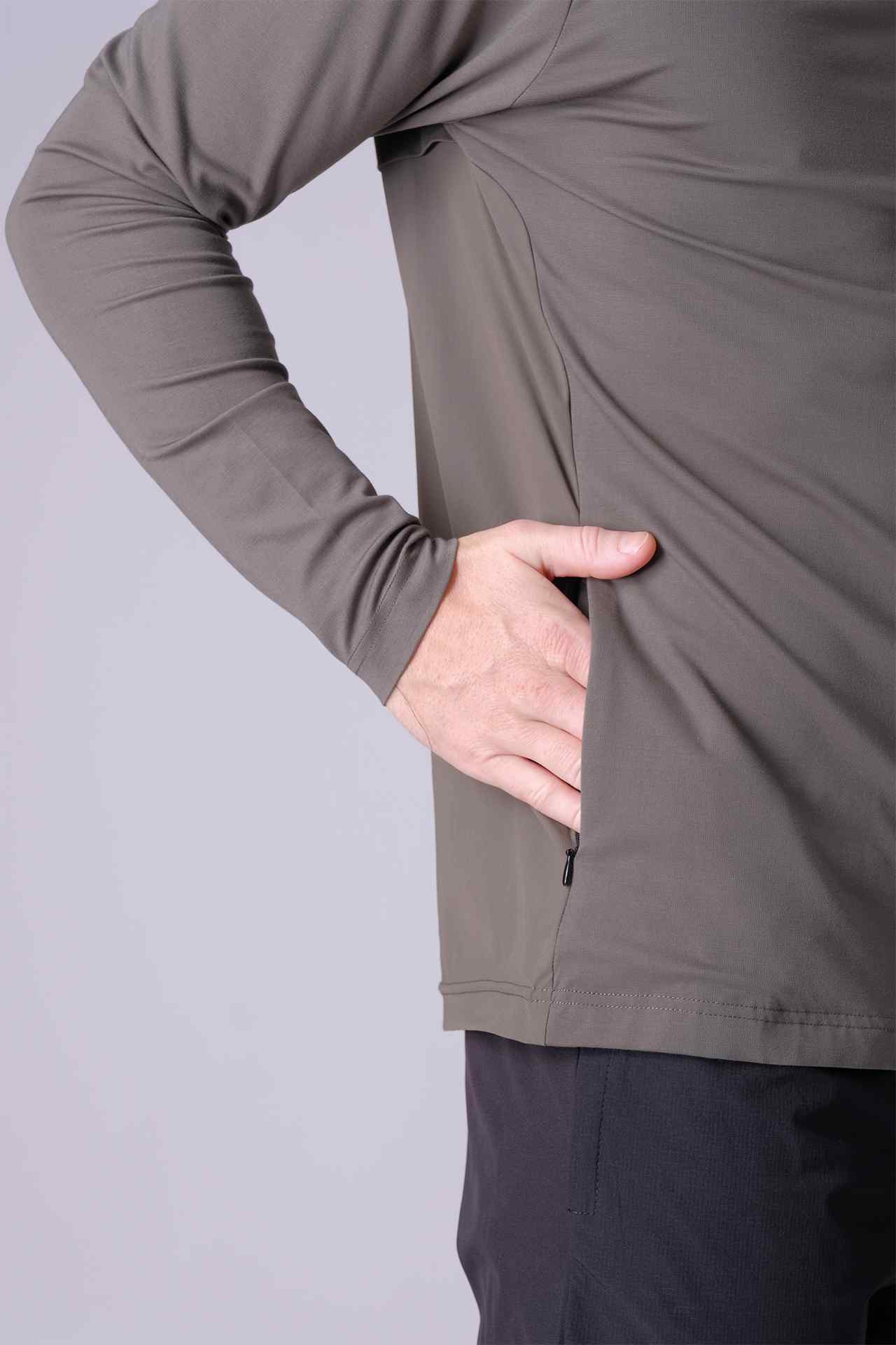 SPN0237 - Ultra Soft Breathable Stretch Performance Half Zip Hoodie - Army