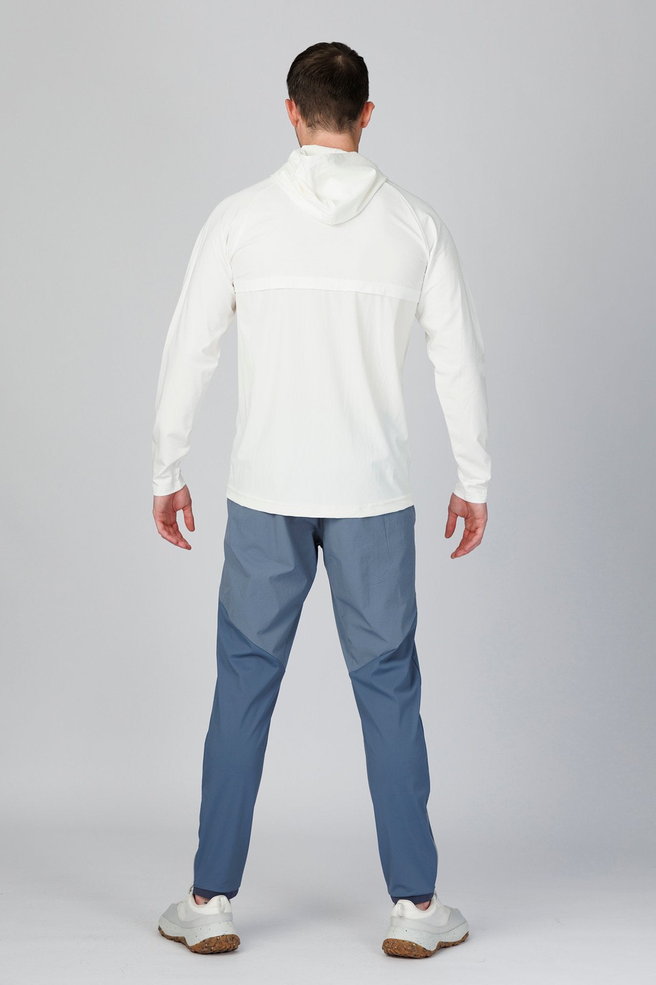 SPN0237 - Ultra Soft Breathable Stretch Performance Half Zip Hoodie - White