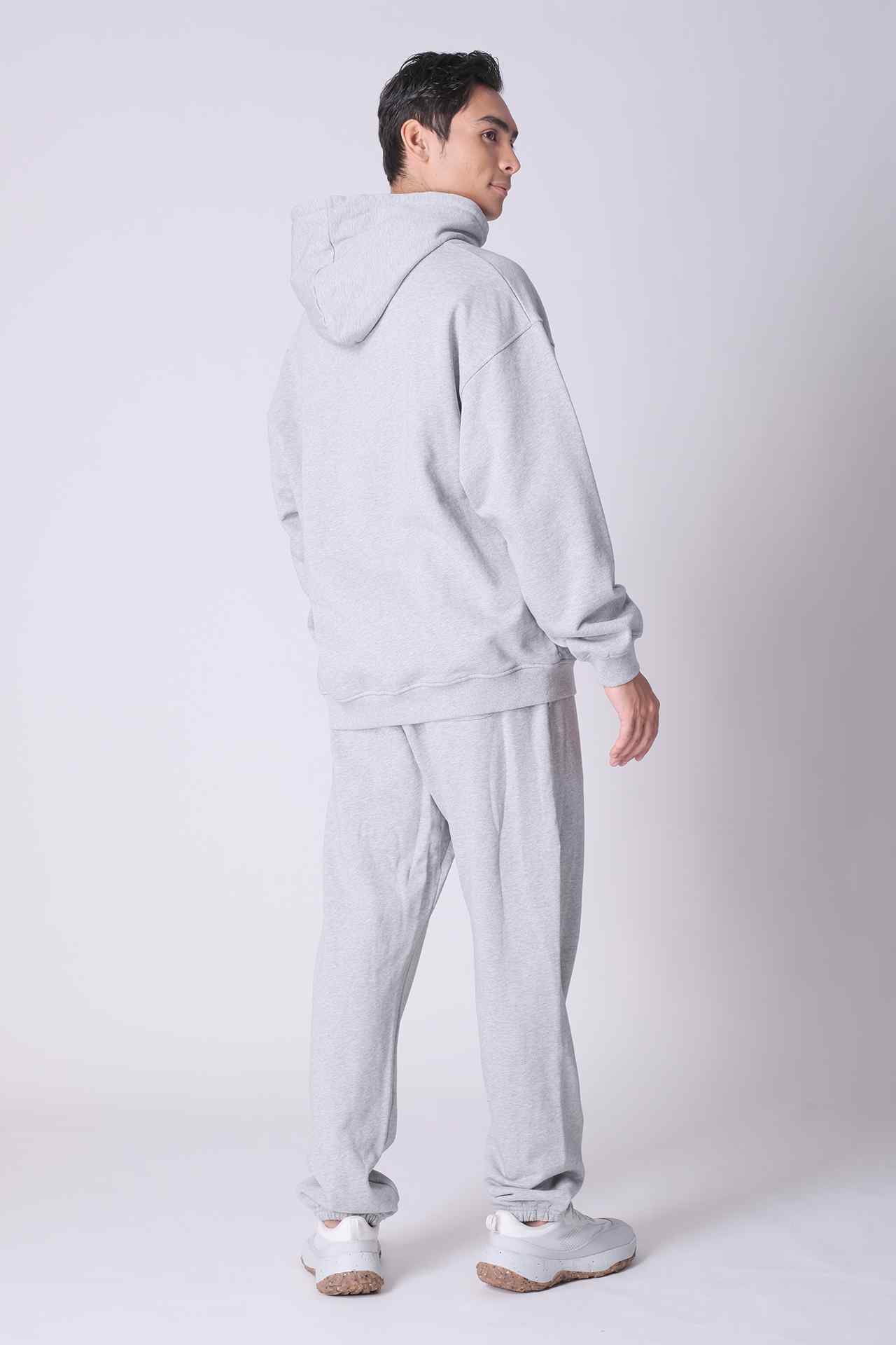 SPN0264 - Relaxed Fit Finest Fleece Recovery Hoodie - Heather Grey
