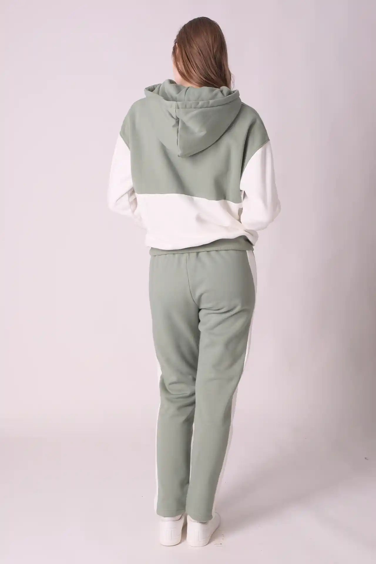 SPWN0275 - Women's Essential Colour Block Hoodie - Jade