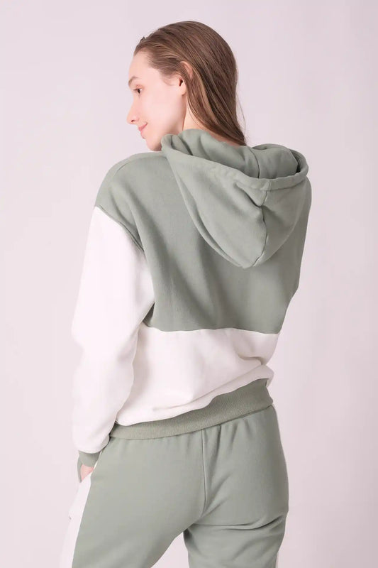 SPWN0275 - Women's Essential Colour Block Hoodie - Jade