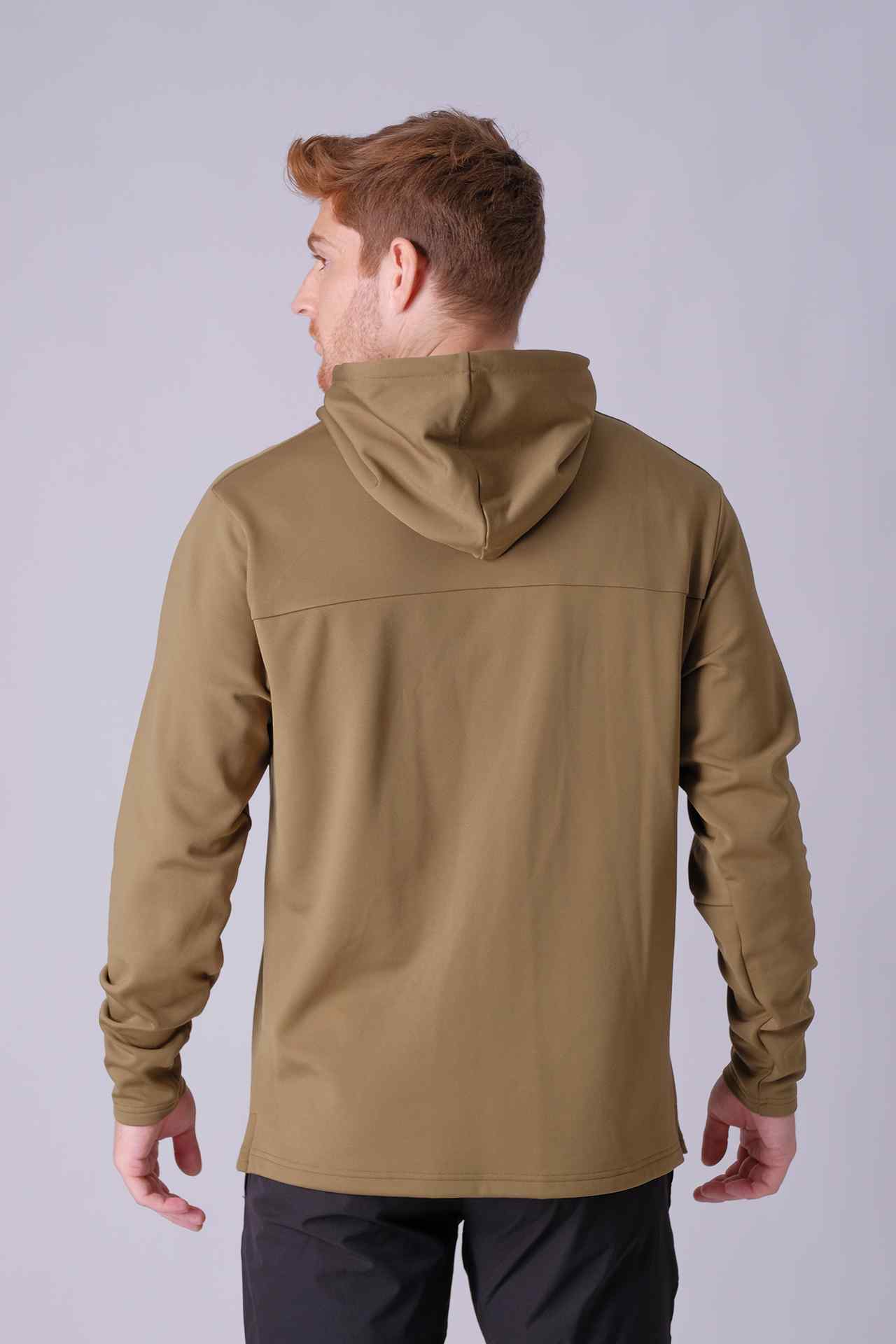 SPN0281 - Stretch Thermal Fleece Daily Tapered Outdoor Hoodie - Army