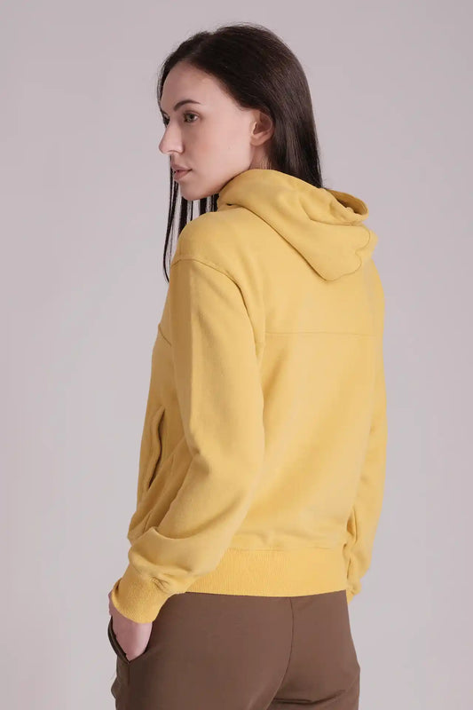 SPWN0292 - Women's Essential Half Zip Stand Collar Hoodie